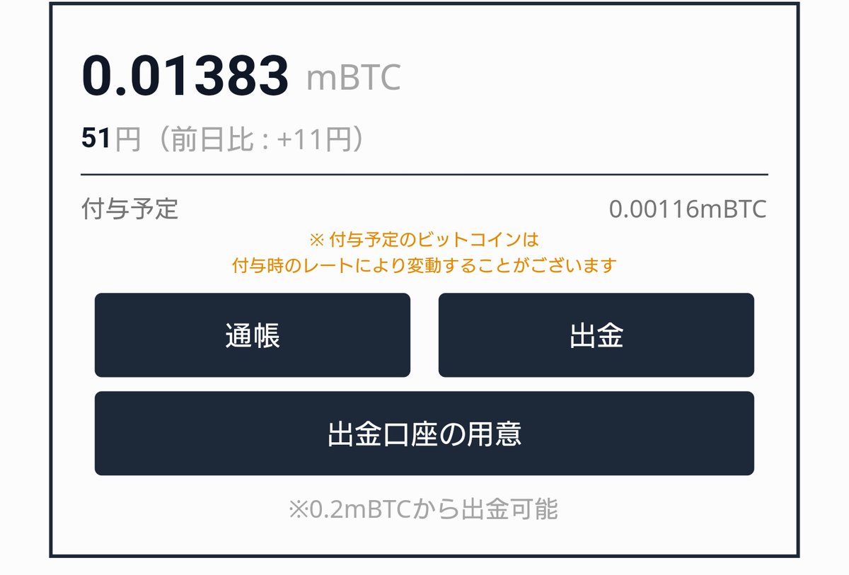 tsukky_dao's tweet image. 本日の #BitWalk
だいたい１日0.001くらいか