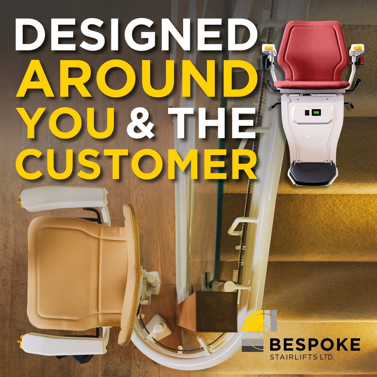 Every part of the #BespokeStairliftsLimited #Infinity #curved #stairlift has been #designed with our #partners and #customer in mind. The #perfect fit in any #home without being the elephant in the room.

bespokestairlifts.com

#Partners #Global #Worldwide #Sales #chair #lift