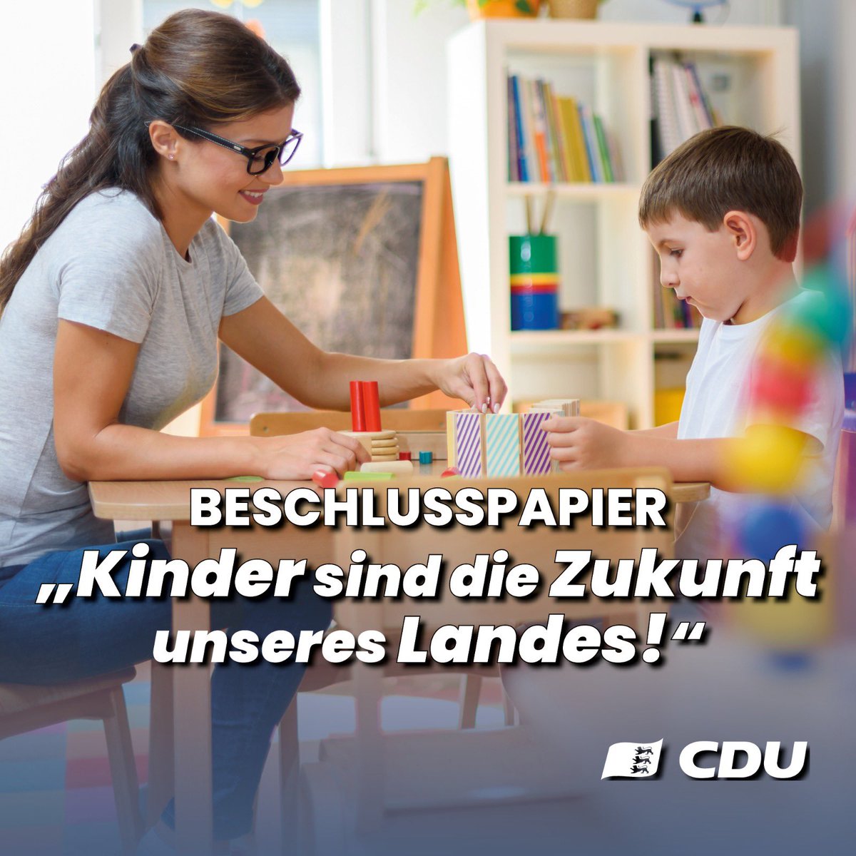 Jedes Kind in unserem Land muss die bestmögliche Förderung erhalten, um seine Potentiale optimal entwickeln zu können. 

In unserer Landesvorstandssitzung haben wir uns deshalb klar für einen neuen Anfang in der frühkindlichen Bildung positioniert. ⤵️
cdu.org/beschluss 🔗
