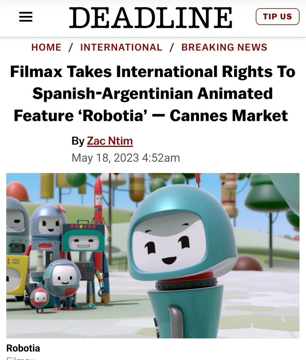 dibulitoon's tweet image. @filmax adquiere los derechos de #Robotia, película dirigida por @diegolucero y @diegocagide , escrita por Mariano Rojo y Beatriz Iso y producida por Malabar producciones y Dibulitoon Studio.

@INCAA_Argentina @Gob_eus @ibermedia