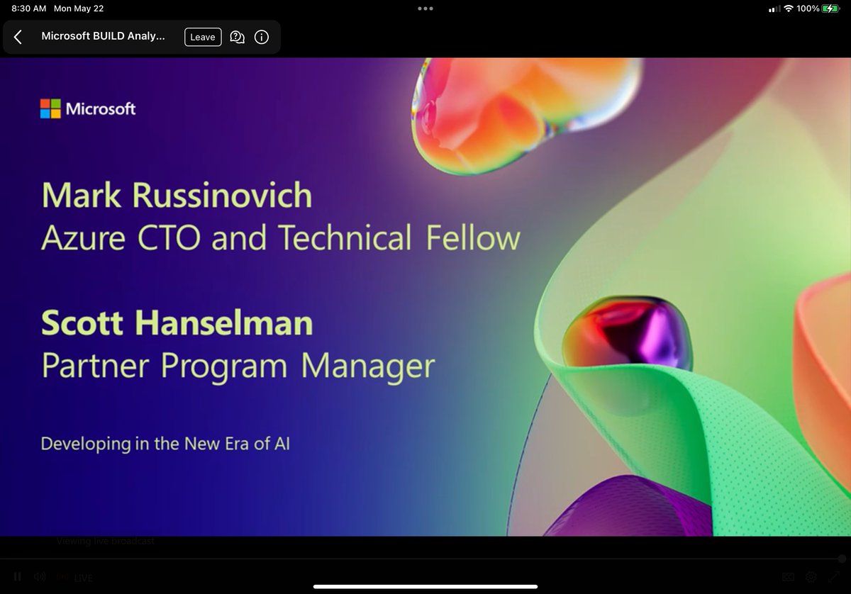 tcrawford's tweet image. First up, @markrussinovich and @shanselman.

#CIO #MSBuild #AnalystDay