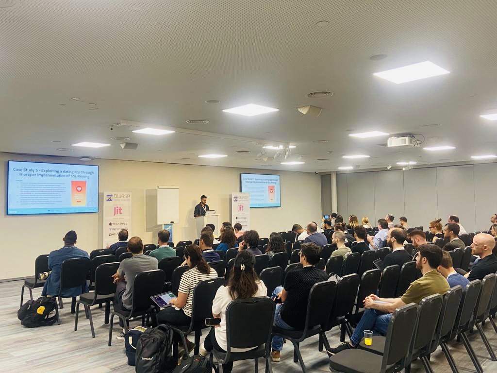 Overwhelmed by the response after my talk on iOS App security at @OWASP_IL ! I shared intriguing case studies of remote iOS App Exploitation that doesn't require rooting. Enthusiastic audience, insightful Q&A followed - a testament to success! #iOSsecurity #appsecil #infosec