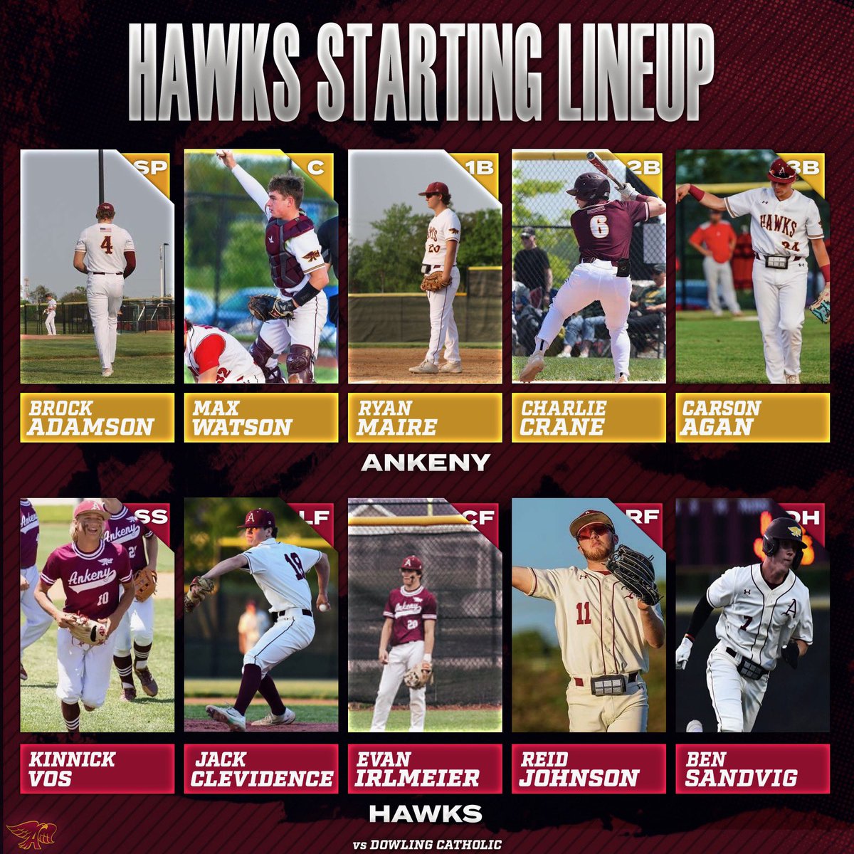 CoachVinzant's tweet photo. GAMEDAY

🆚: Dowling Catholic
📍: Ankeny High School
⏰: 5:00 &amp; 7:30

@BrockAdamson2 gets the ball in Gm 1
@alex_griess36 gets the ball in Gm 2 https://t.co/pyyAxOmUEM