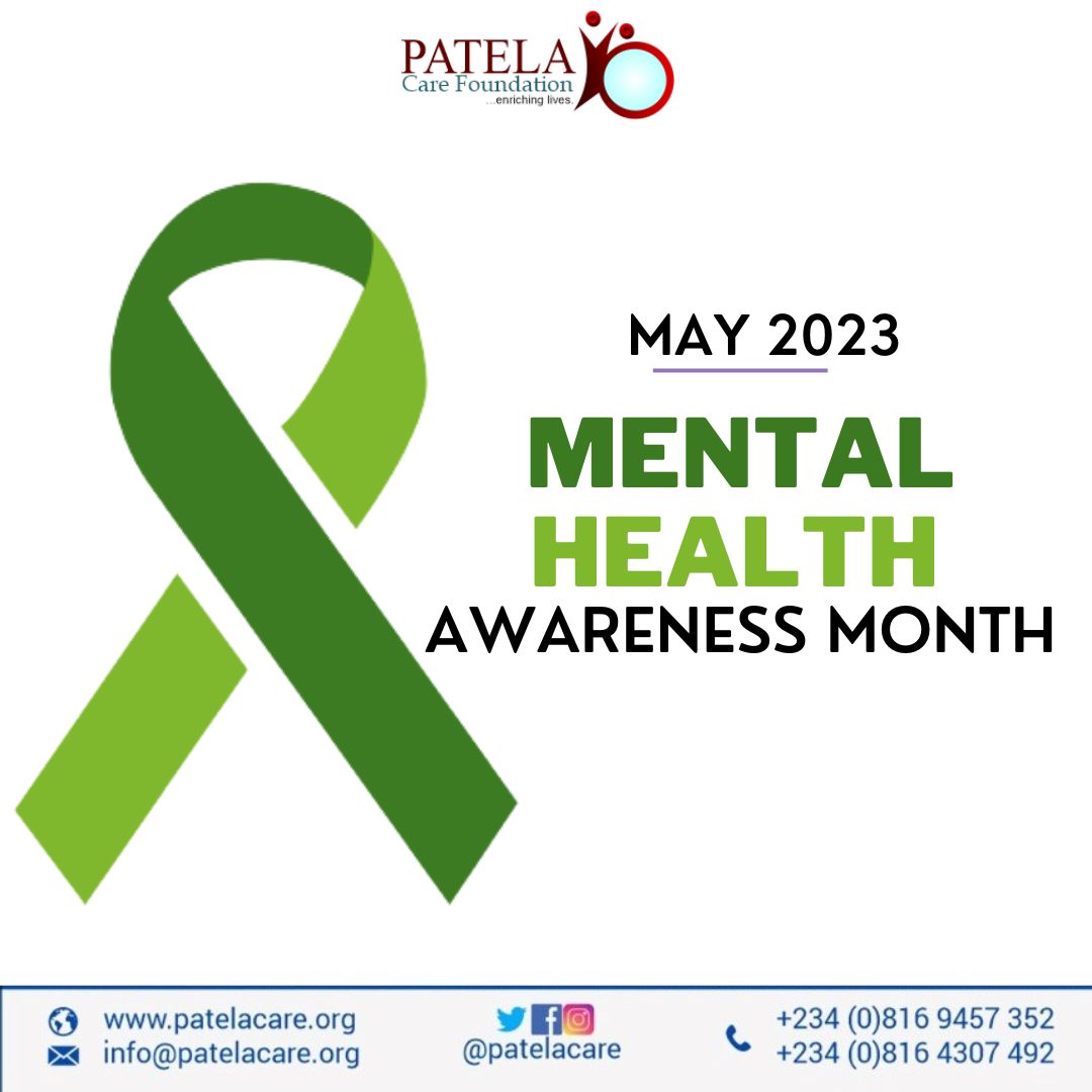 #MentalHealthAwarenessMonth2023
#YourMentalHealthDeservesAttentionAsMuchAsYourPhysicalHealth
#PatelaCareEnrichingLives 

Mental health refers to our emotional and social well-being and impacts how we think, feel, and behave. It plays a role in connecting with others, making