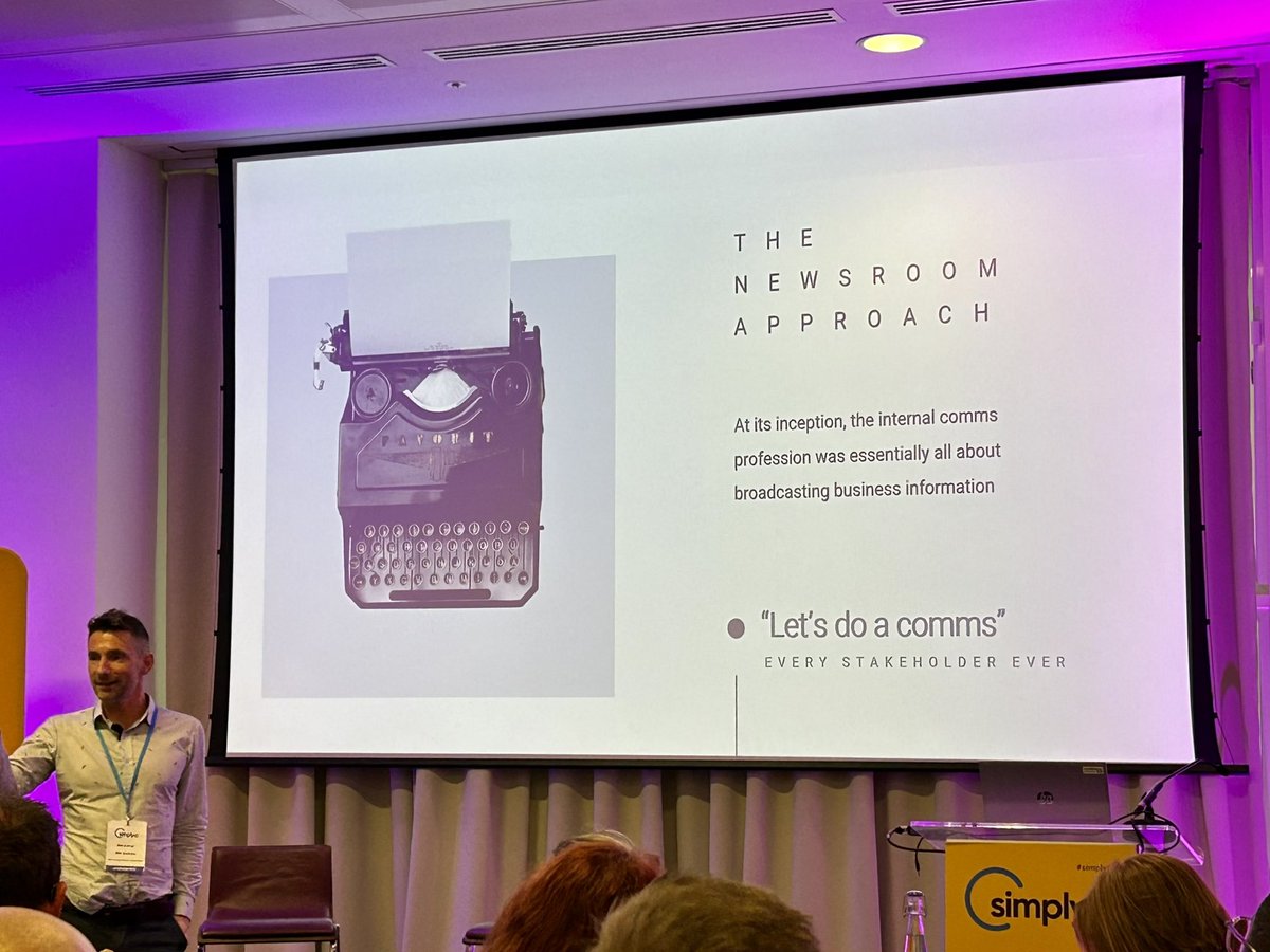 From newsroom to #storytelling… really insightful case study of revolutionising a ‘traditional’ organisation from <a href="/DenCarter1/">Den Carter</a> reminding us that #internalcomms doesn’t have to be rocket science 🚀 - relatable content works! #simplyIC