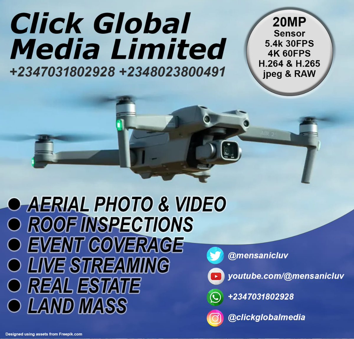 We are Open for your Drone Services. Call us or make us a referral. Thanks