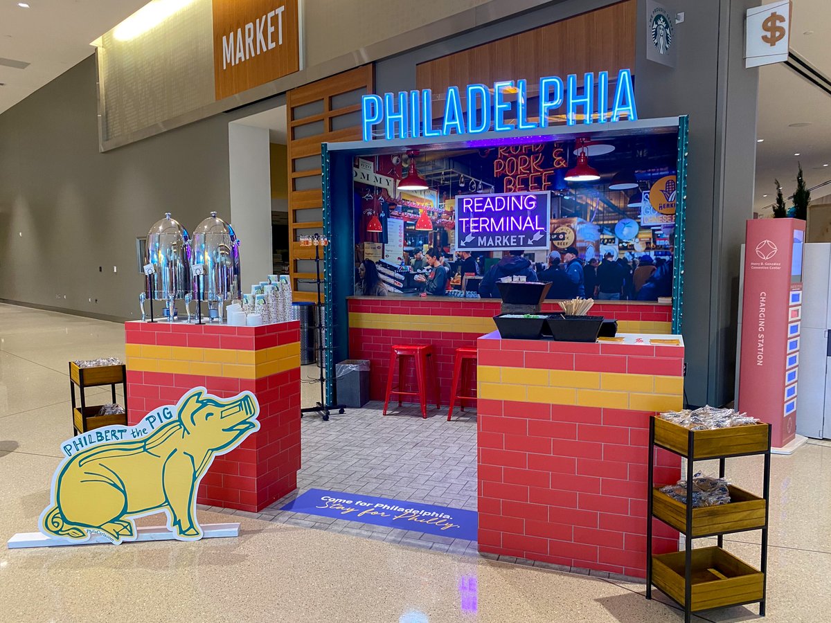 We brought a taste of Philadelphia to San Antonio.

Now through Wednesday, #IPW23 guests can visit a mini-version of <a href="/RdgTerminalMkt/">Reading Terminal Market</a> — one of America's oldest and largest public markets — in the convention center lobby. It's stocked with coffee and local snacks.

#discoverPHL