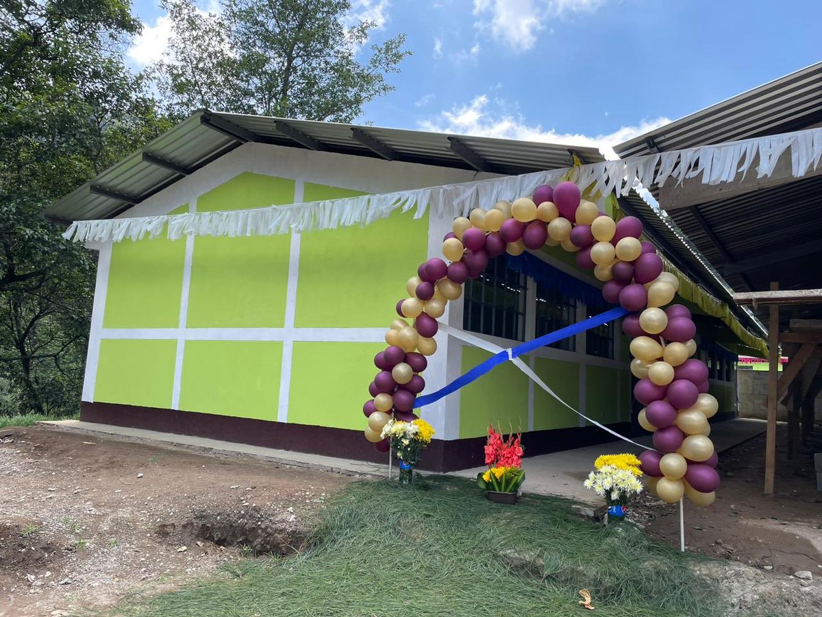 So excited to see the ribbon cutting ceremony for the new classrooms at Aqua Escondida School, Guatemala. It was a privilege to have played a small part in the construction in January. <a href="/HugItForward/">Hug It Forward</a>
