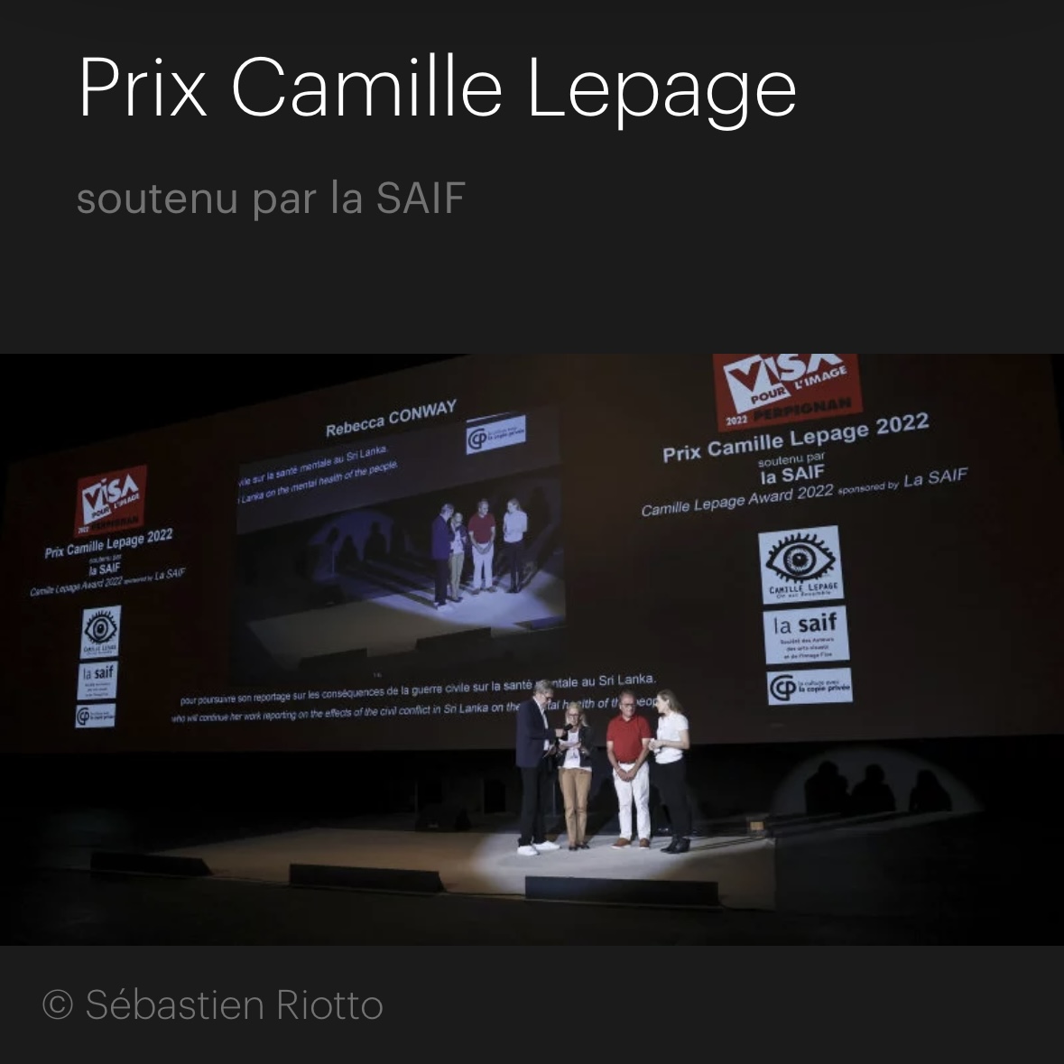 Visapourlimage: RT <a href="/jf_leroy/">Jean-Francois Leroy</a>: Rappel: La date limite pour soumettre votre candidature au Prix Camille Lepage est demain soir. Il soutient les photojournalistes qui ont besoin d'un appui pour créer un projet à long terme. Soutenu par <a href="/LaSaif_/">La Saif - Société des Auteurs des arts visuels</a> &amp; doté de 80…