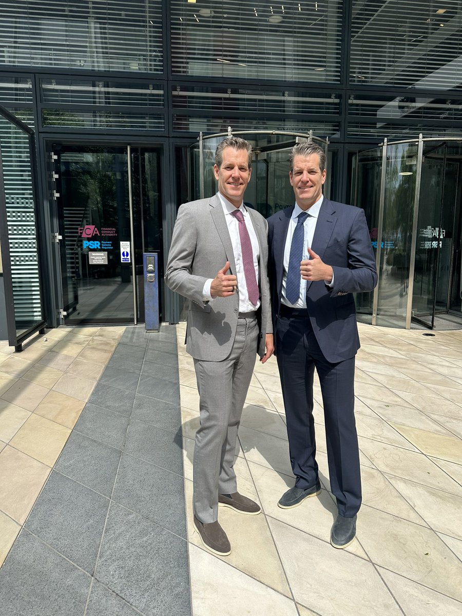 Great meeting today with @TheFCA in London. Refreshing to engage with a forward-thinking regulator. Gemini secured an E-Money license in the UK 3 years ago and has been operational since. We have many employees and customers here in this vibrant market. The UK is a global leader…