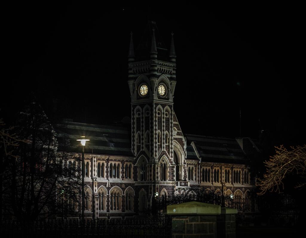 Architecture Porn - University clock tower, Dunedin New Zealand