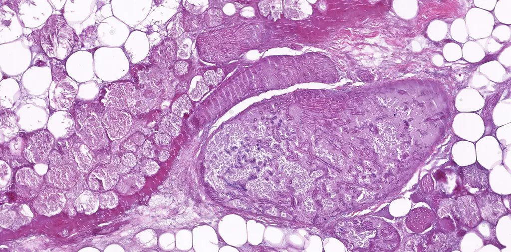 JMGardnerMD's tweet photo. One pic, no history. What is happening here??? 
Digital slide (most dramatic case I've ever seen!): https://t.co/pu2ih7oeJZ
Answer &amp; video: https://t.co/6alj6lMaEQ
#pathology #pathologists #pathTwitter #dermpath #dermatology #dermtwitter https://t.co/0U22rROJ7r