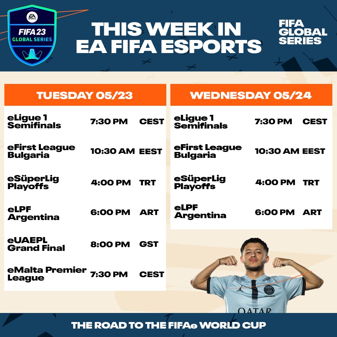 RT @EAFIFAesports: Don't miss out on the #FGS23 excitement! 🤩

Check the 🧵 for links on where to watch ⤵️ https://t.co/4aaDbJo5yZ