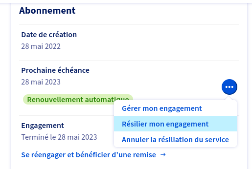 SiriHack_'s tweet photo. Oh non, au moment de vouloir résilier mon service le jour de la fin de l'engagement j'ai une erreur

Quel hasard, ça marchera sûrement mieux une fois l'engagement terminé et un mois de + payé 🤡

Coucou @ovh_support_fr @OVHcloud_FR https://t.co/ikQADT3exI