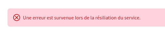 SiriHack_'s tweet photo. Oh non, au moment de vouloir résilier mon service le jour de la fin de l'engagement j'ai une erreur

Quel hasard, ça marchera sûrement mieux une fois l'engagement terminé et un mois de + payé 🤡

Coucou @ovh_support_fr @OVHcloud_FR https://t.co/ikQADT3exI
