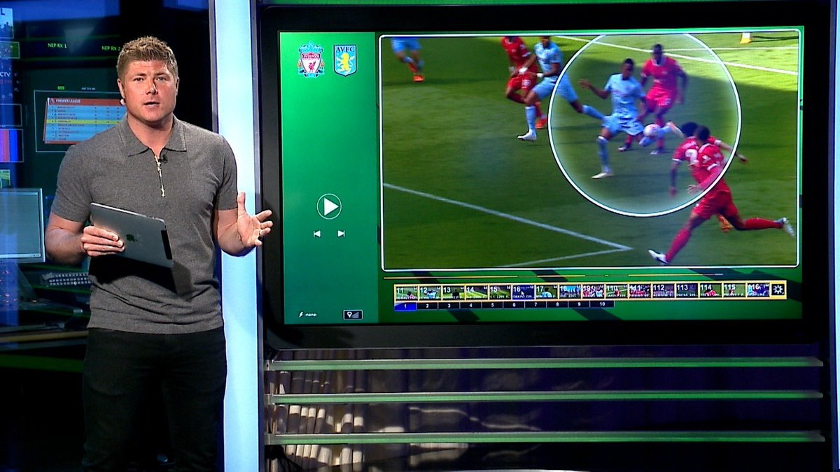 NeilMellor33's tweet image. Why didn’t VAR show the referee this angle? It’s quite clear and obvious that Konsa attempts to clear the ball to stop it going to Konate. I’m not having the deflection shout - and can’t understand how the referee found a way to disallow Gakpo’s goal! #baffling #var #ref #LFC