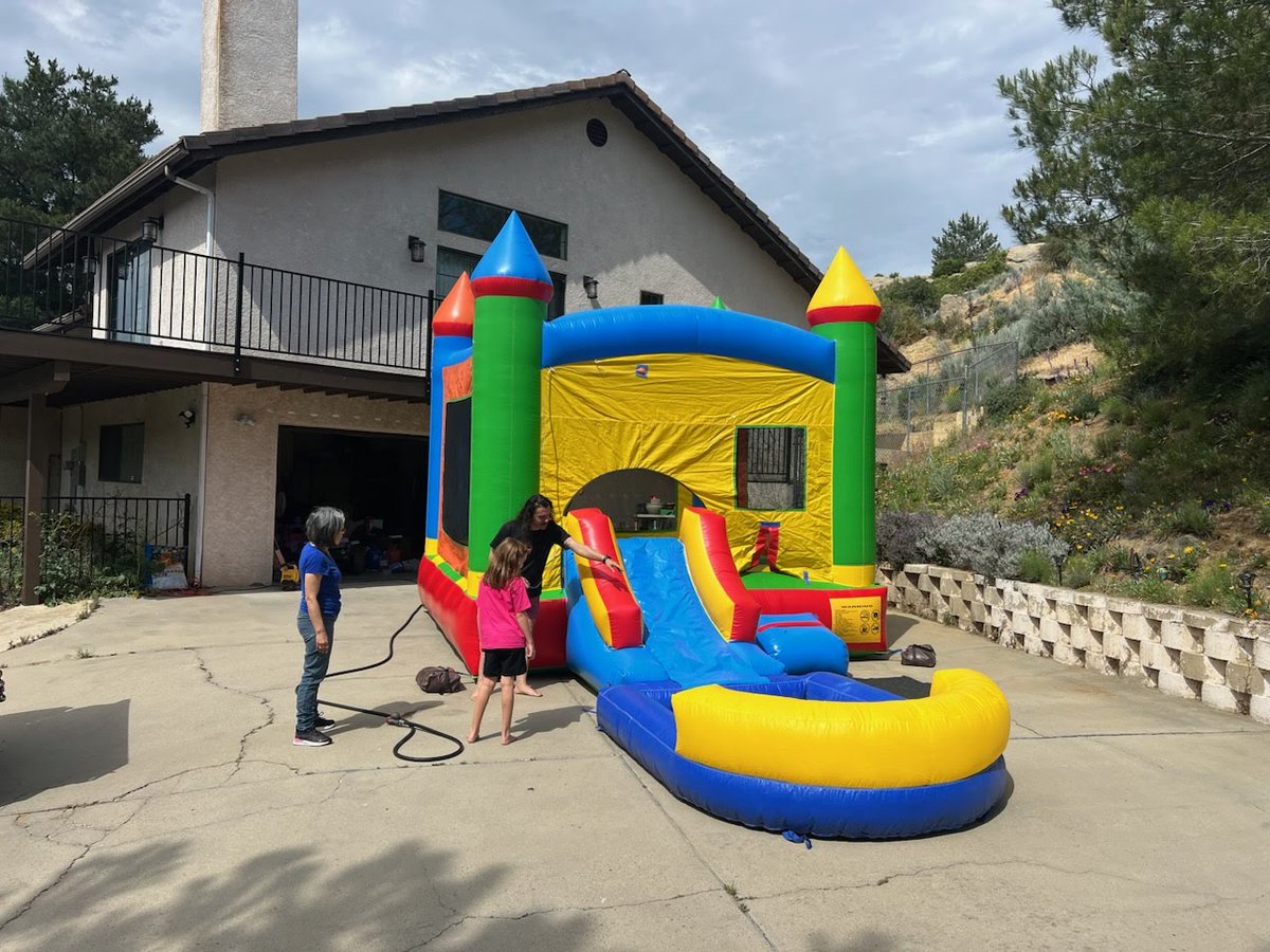Thank you Cortez family for booking Rock Rental's Mini Bounce House with Waterslide for your son's birthday party last Saturday! #rockrental #rockwall #mechanicalbull #bouncehouse #partyrental #california #sandiego #events #rockclimbingwalls #obstaclecourse #bouncer #waterslides