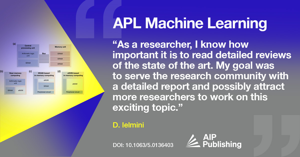 APL Machine Learning (@aplmachinelearn) on Twitter photo We’ve had the distinct honor to publish this very cool research in @APLMachineLearn <a href="/NanoDeviceLab/">NEDL - NanoElectronic Device Lab</a>. We're proud to be the home for their stellar article! <a href="/AIP_Publishing/">AIP Publishing</a>
Read now! 👇
aippub.org/3ofSIxd We’ve had the distinct honor to publish this very cool research in @APLMachineLearn <a href="/NanoDeviceLab/">NEDL - NanoElectronic Device Lab</a>. We're proud to be the home for their stellar article! <a href="/AIP_Publishing/">AIP Publishing</a>
Read now! 👇
aippub.org/3ofSIxd