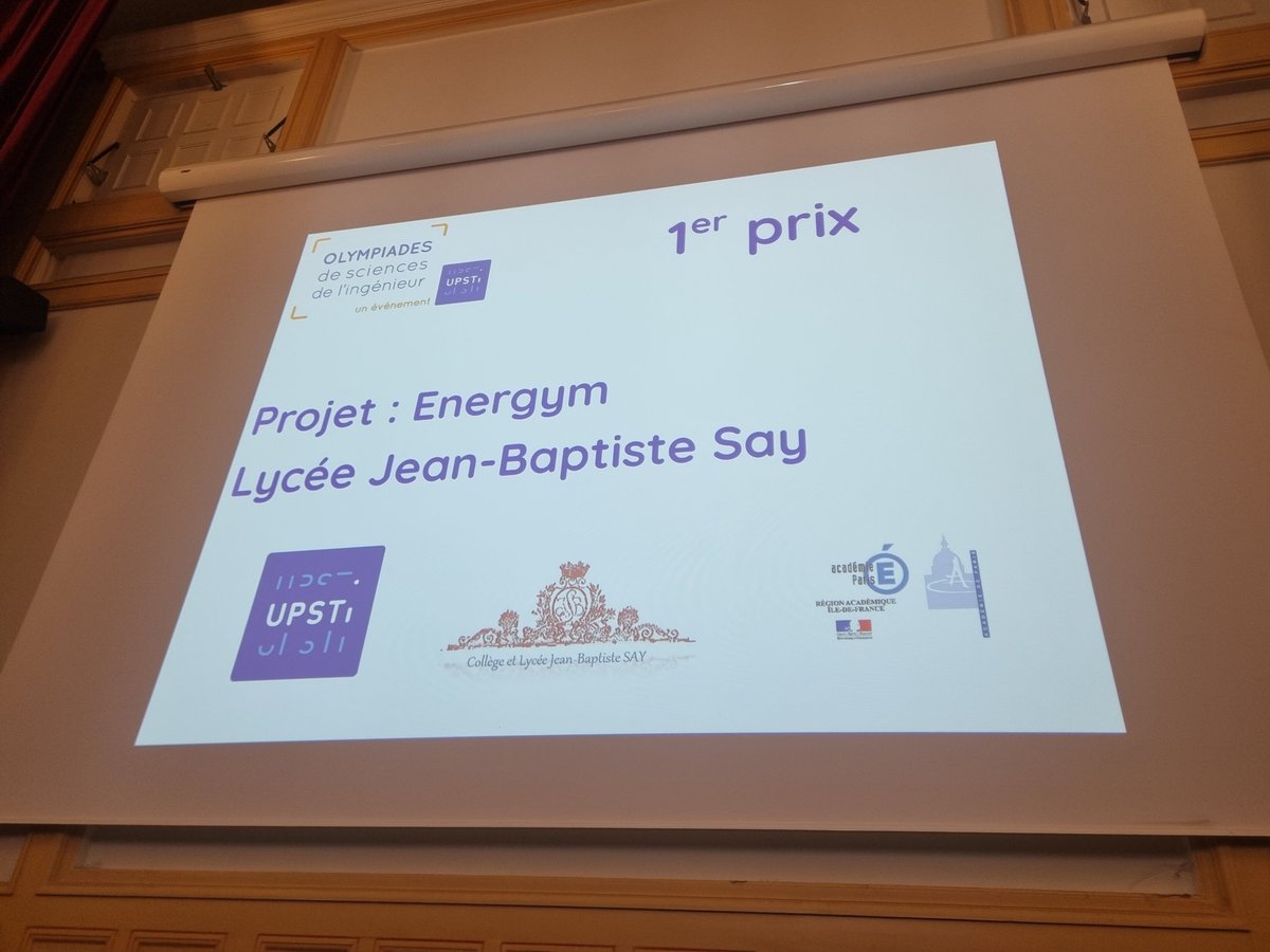L'<a href="/upstifr/">UPSTI</a> était présente et a organisé la finale nationale des Olympiades de Sciences de l'Ingénieur de l'académie de Paris, au lycée Jean Baptiste Say. 
Bravo à tts les équipes et aux partenaires <a href="/AFDET1/">AFDET</a> <a href="/MathWorks/">MathWorks</a> <a href="/Academie_Paris/">Académie de Paris</a> <a href="/AcadTechnolog/">Académie des technologies</a> 
Rdv le 01/06 pour la nationale.