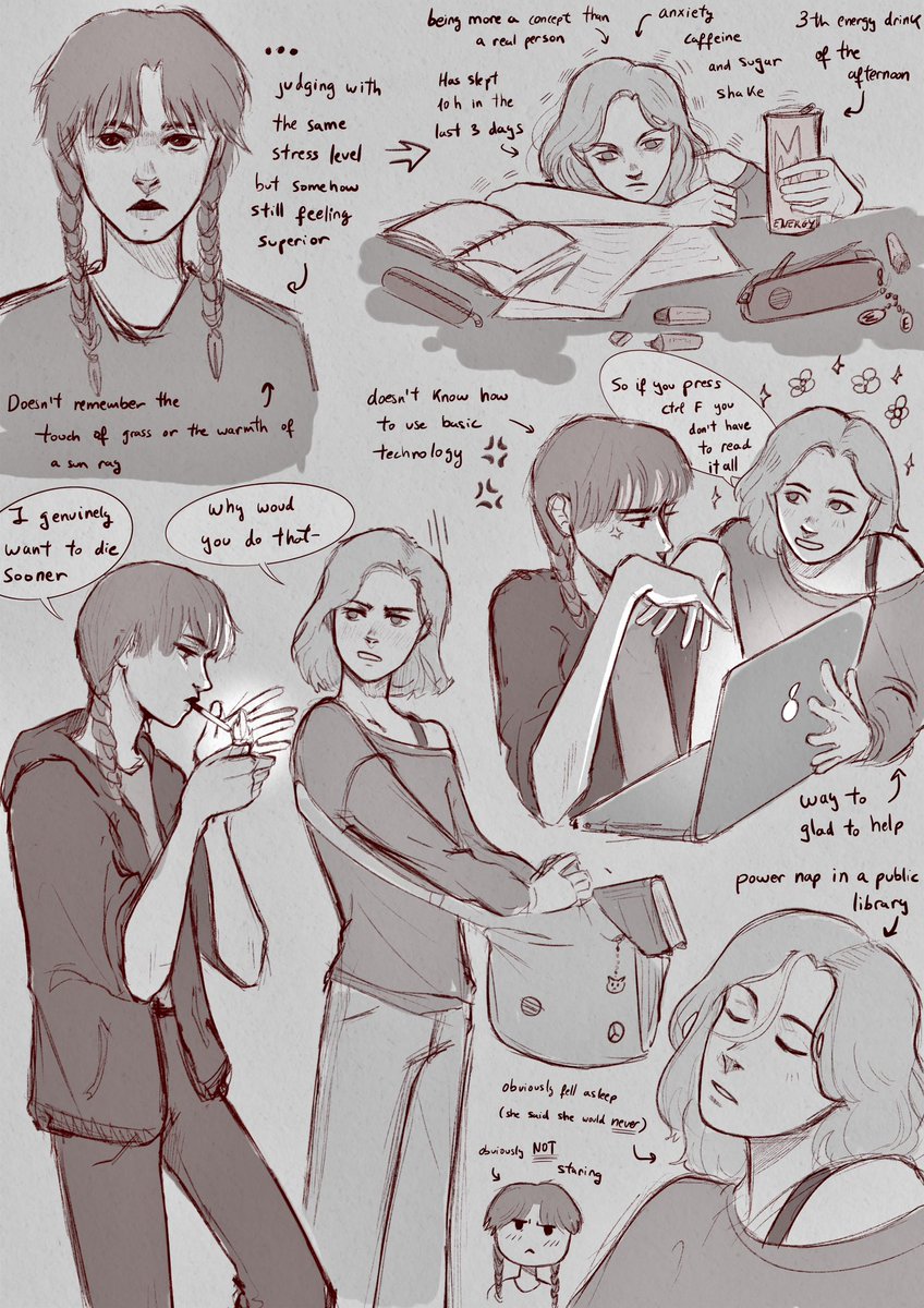 College exams au, because it’s that time of the year again

#wenclair #wenclairfanart
