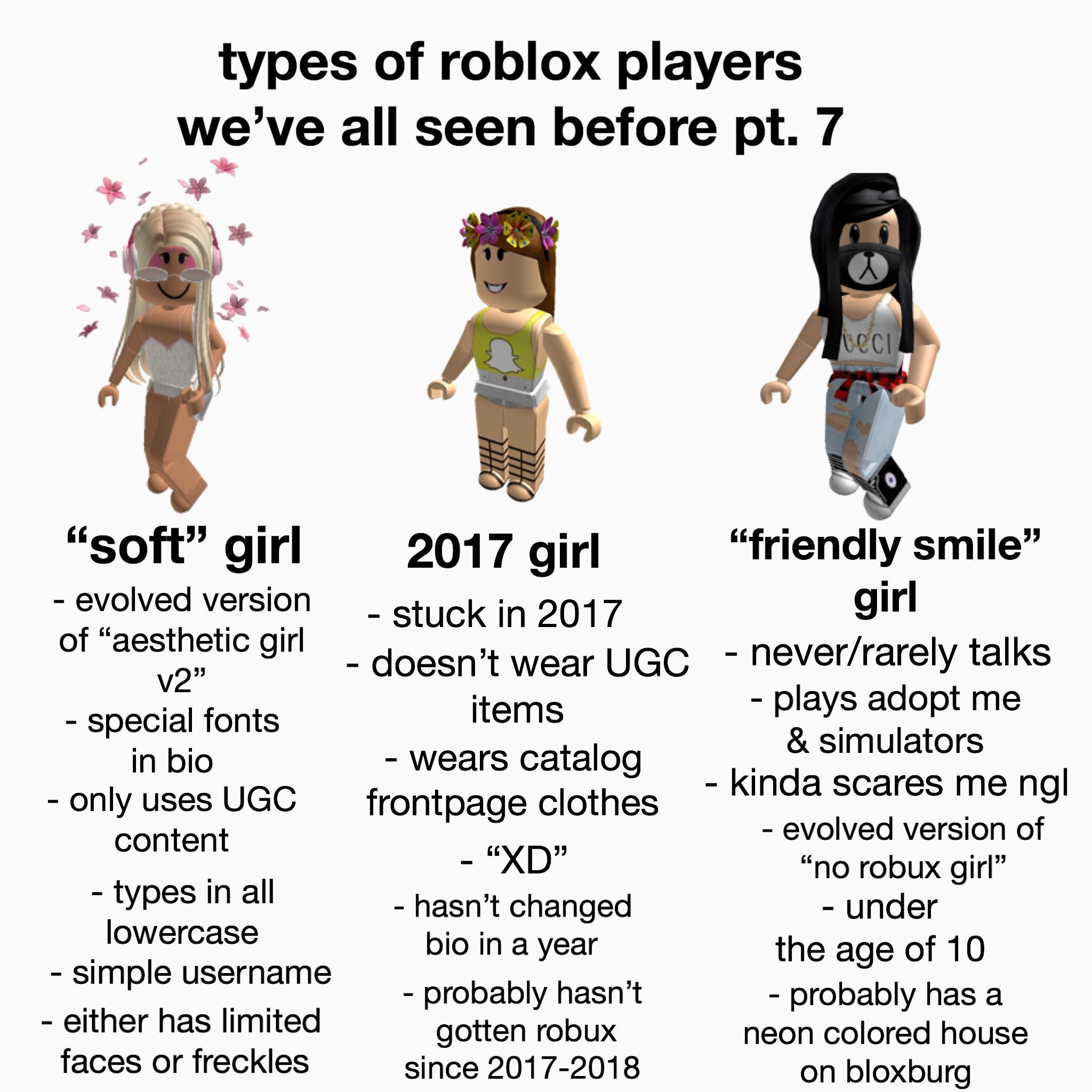 types of roblox players be like - Imgflip