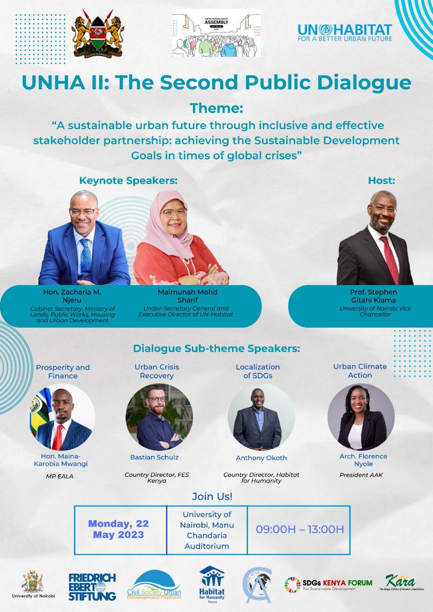 We were privileged to be part of The Second Public Dialogue preceding the 2nd UN-Habitat Assembly. Every settlement matters. 
#LeaveNoOneBehind 
#SDGs #PublicDialogueUNHAii <a href="/UNHABITAT/">UN-Habitat</a> <a href="/UNAFinland/">Suomen YK-liitto</a>