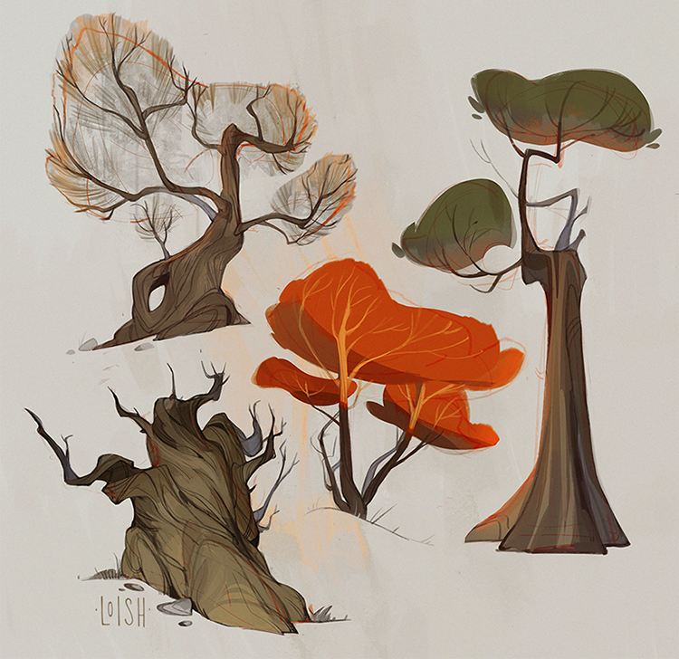 「trees for one of my patreon drawing chal」|Loishのイラスト