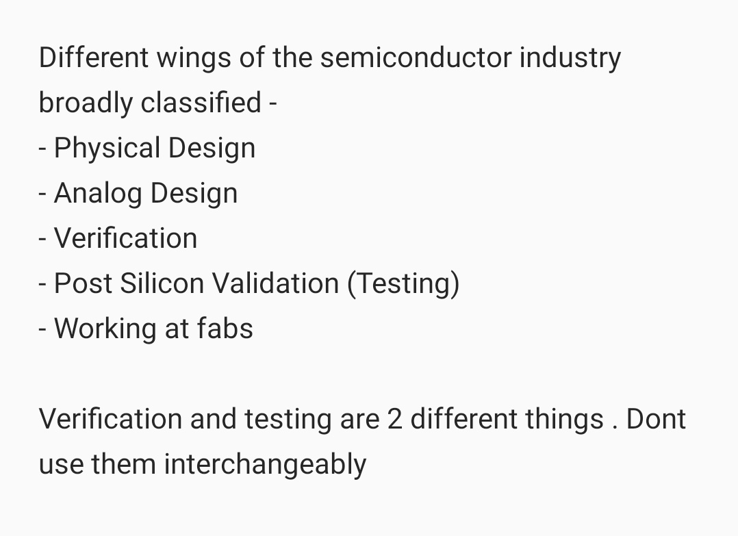 Sanjana_M6's tweet image. Answering few frequently asked questions in DM and the secret message box
I hope I have answered all your doubts
Best wishes to everyone planning to take up this exiting career path 
#semiconductor #Corporate #PhysicalDesign #AnalogDesign #Verification #Testing #Chipdesign #Chip