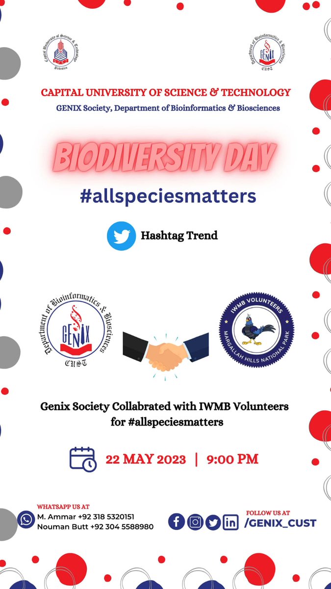 Ayesha_11_Zafar's tweet image. #allspeciesmatters
#SaveMHNP
#IWMBVolunteers
#allspeciesmatters 

Every species, no matter how small, plays a vital role in the intricate web of life. 🌏