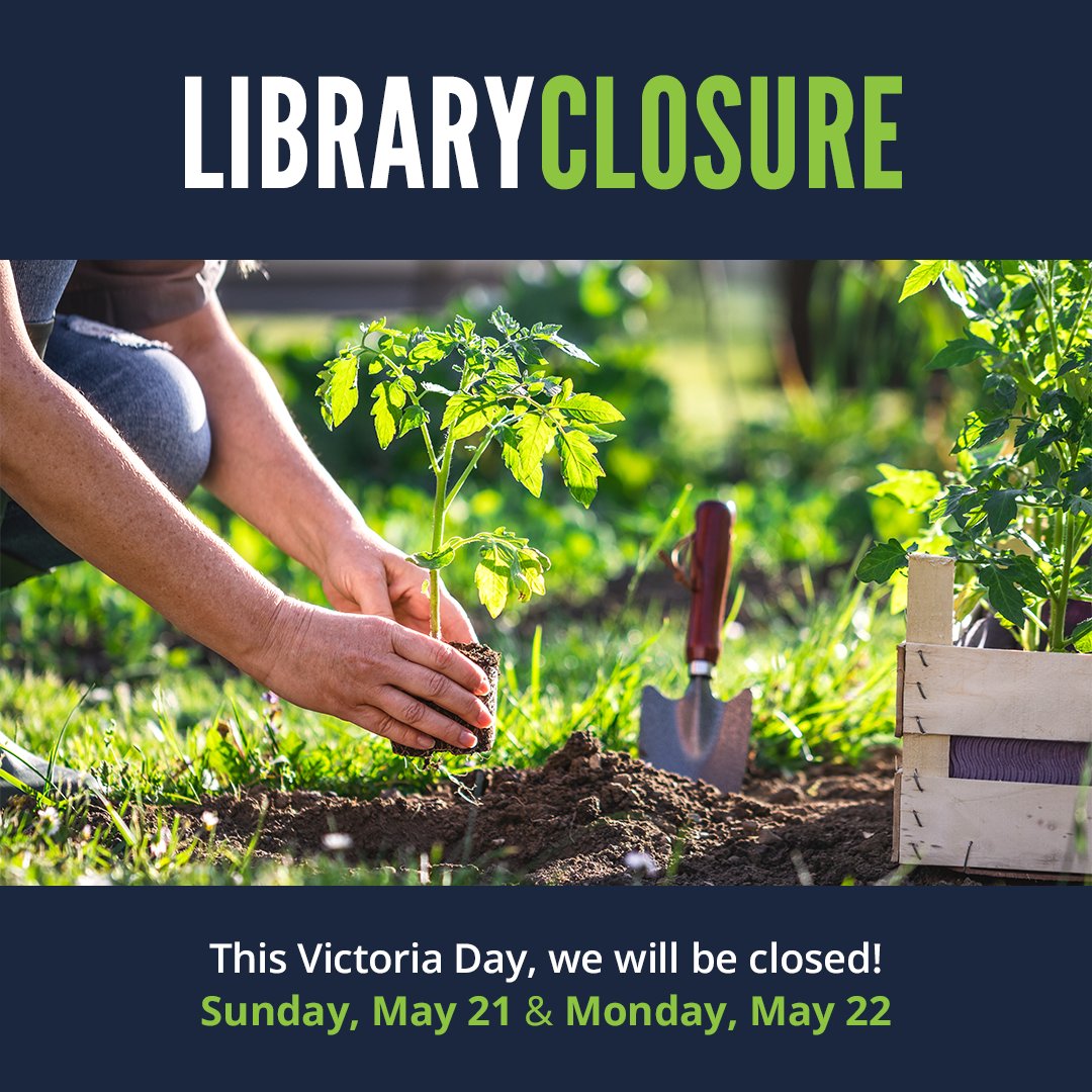 REMINDER! We are closed for Victoria Day today, Monday, May 22. Wishing you all a lovely day! 🌞 #nwplibrary #newwest #newwestminster