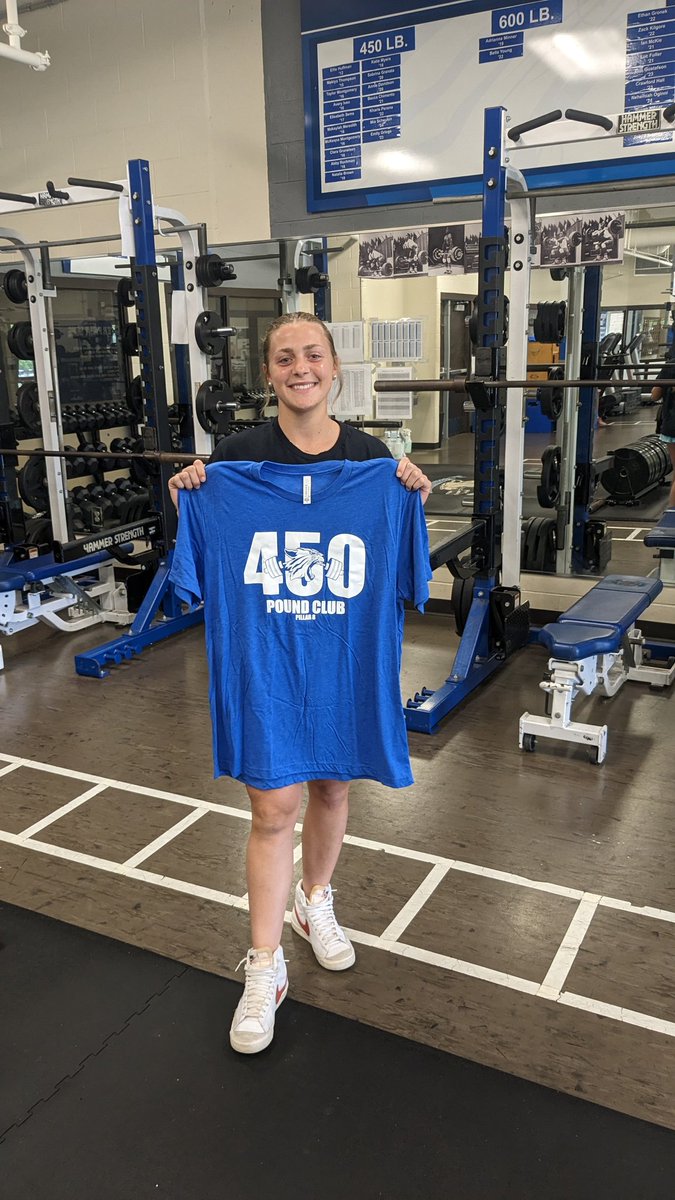 WCAPower's tweet photo. Congrats to Abbie Moser for making the 450lb club! #pillar8 @AthleticsWCA https://t.co/YbRnE7fO40