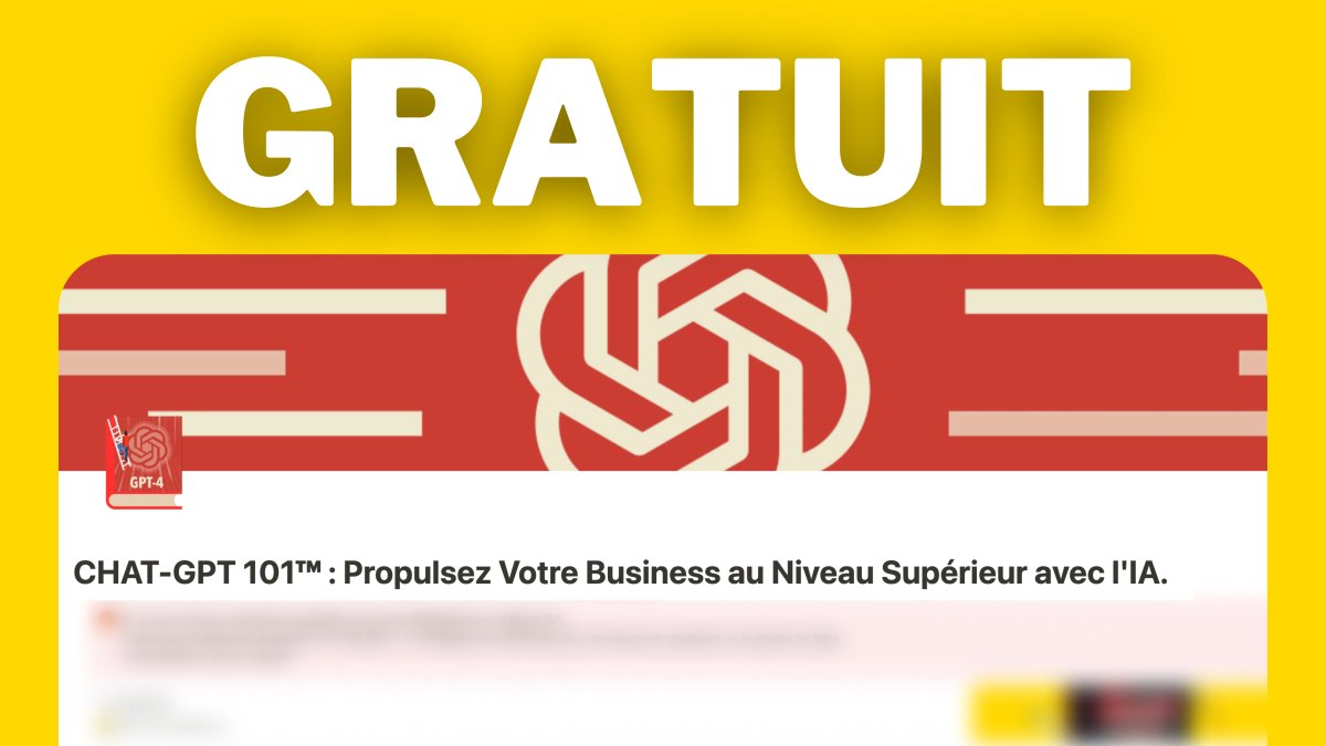 Valentin Chambraud (@vchambraud) on Twitter photo Je suis étonné du nombre de gamins qui font des +10k€/mois avec ChatGPT,
J'ai donc créé ce GUIDE COMPLET pour te montrer comment faire :
Normalement à 29€,
mais GRATUIT pendant 48h !
Pour le recevoir en DM :
- Me follow <a href="/VChambraud/">Valentin Chambraud</a>
- RT ce tweet
- Commenter "GPT10" Je suis étonné du nombre de gamins qui font des +10k€/mois avec ChatGPT,
J'ai donc créé ce GUIDE COMPLET pour te montrer comment faire :
Normalement à 29€,
mais GRATUIT pendant 48h !
Pour le recevoir en DM :
- Me follow <a href="/VChambraud/">Valentin Chambraud</a>
- RT ce tweet
- Commenter "GPT10"