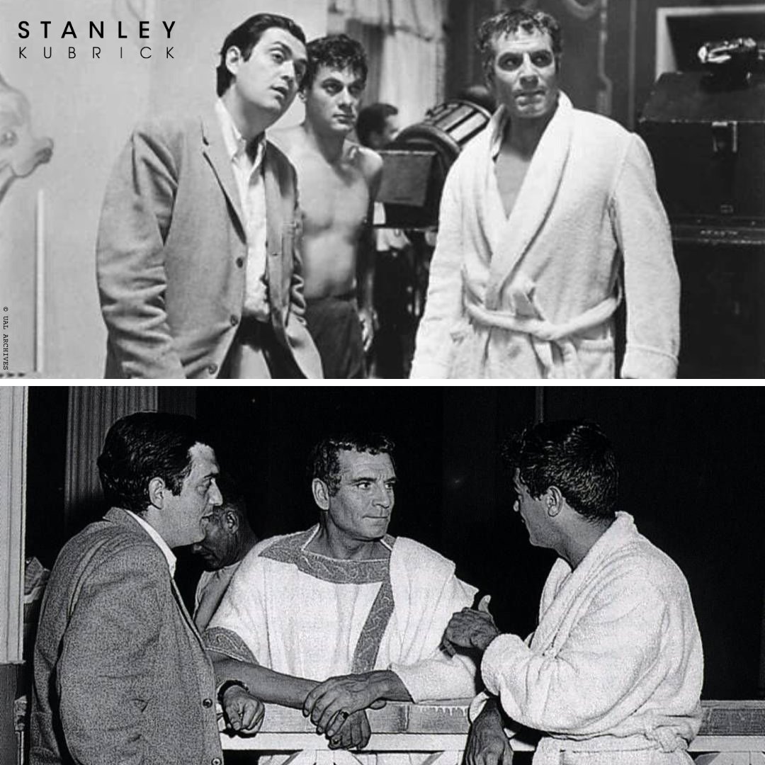 Kubrick, Curtis and Olivier: three of cinema's greats on the set of #Spartacus.