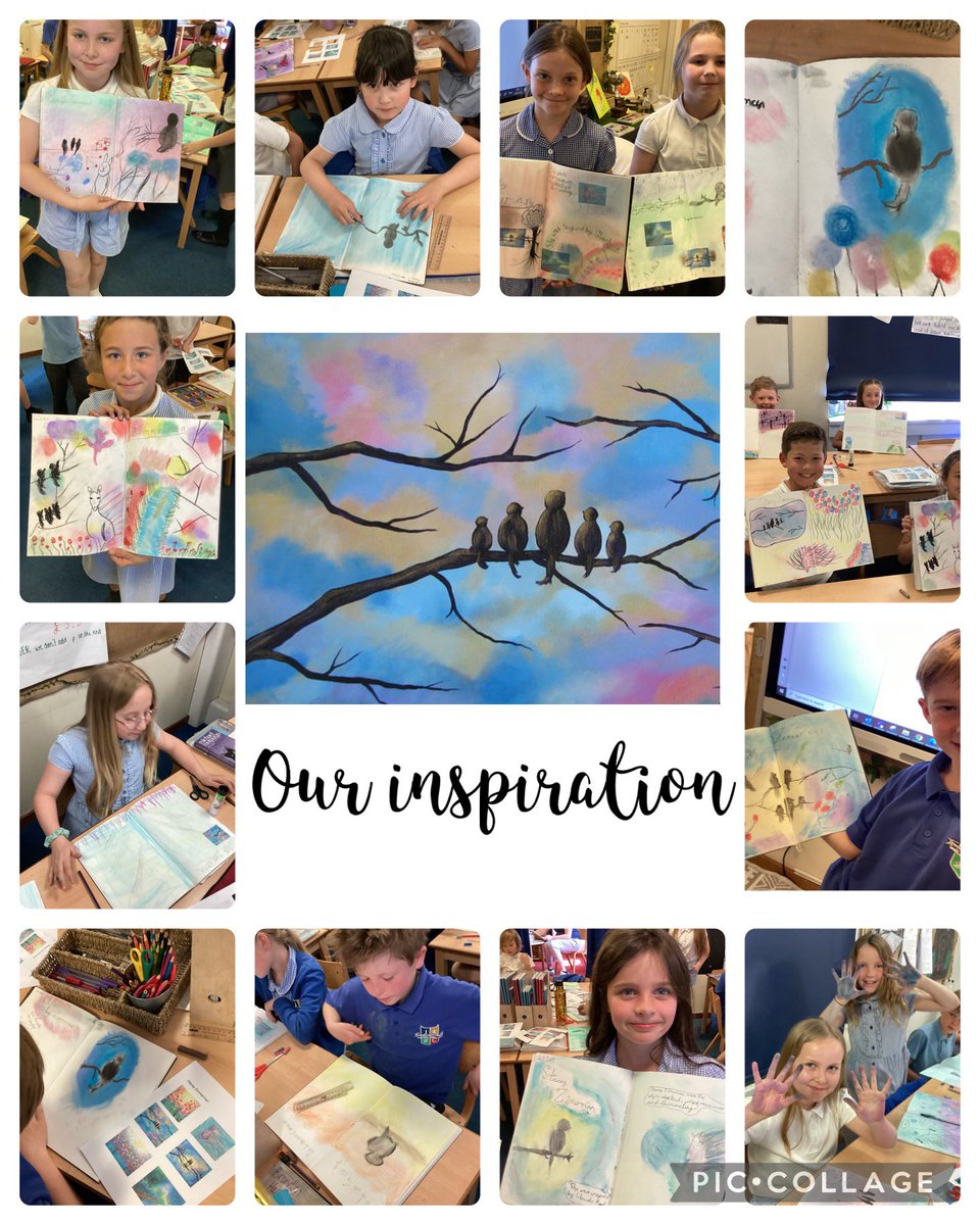 JCAWakefield's tweet image. Year 4 have immersed themselves in art inspired by  @srzimmartist, the children have loved creating mood boards  which reflect her work and how we could connect to our wellbeing through art #art #creativeartsweek #branchingout
