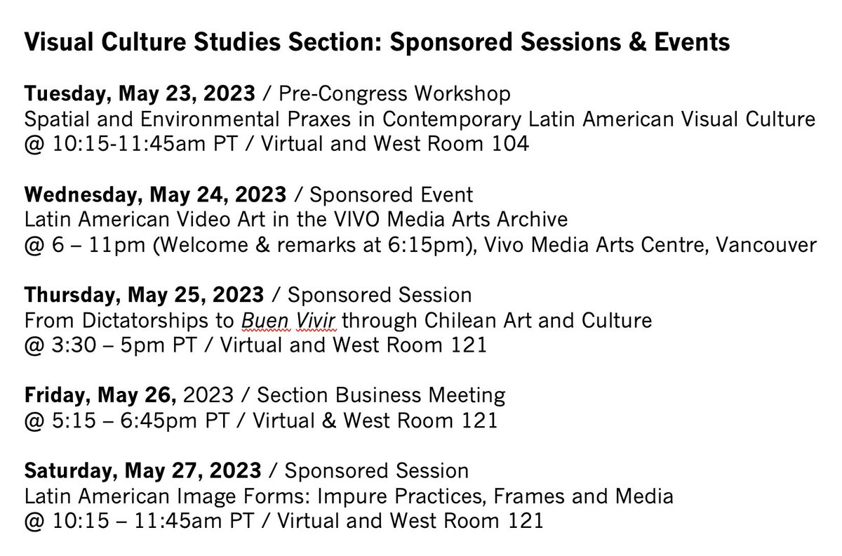 LASA VISUAL CULTURE STUDIES (@lasavcs) on Twitter photo Join us!
Check the program for links and location details
@LASACONGRESS <a href="/LASA_FILM/">LASA FILM STUDIES</a> Join us!
Check the program for links and location details
@LASACONGRESS <a href="/LASA_FILM/">LASA FILM STUDIES</a>