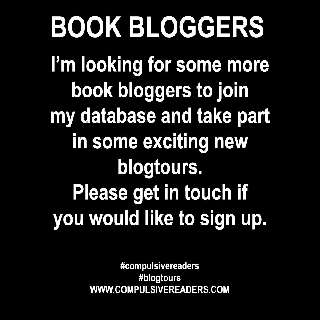 #bloggers #bookreview #blogger #blogtour #blogtours #blogtoursignup 
I'm looking for some more book bloggers to join my database and take part in some exciting new blogtours.
Please get in touch if you would like to sign up. 
Sign up form in the comments below.