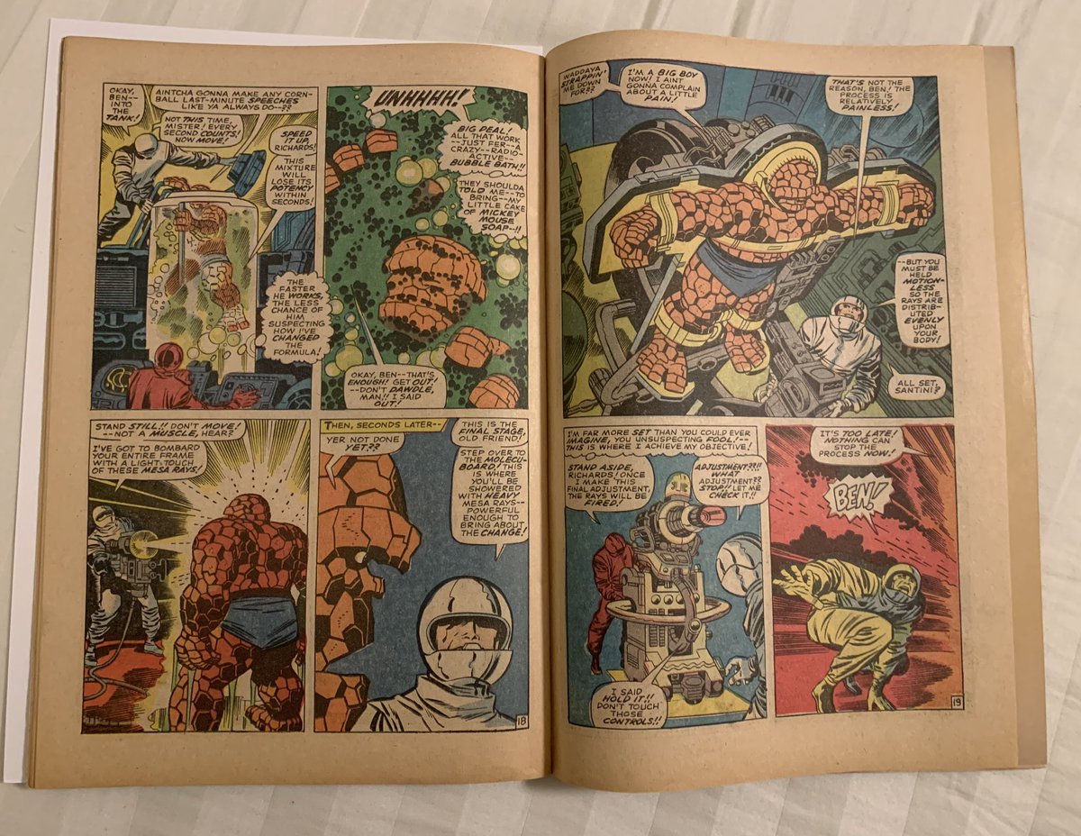 Shimada_Ichiban's tweet photo. #Marvel #marvelcomics #comic #comicbook #comicbooks  #FantasticFour #68, #MadThinker turns #Thing against the Fantastic Four! when Mr.Fantastic tries to turn Ben Grimm back to his human-self, the Mad Thinker gets his way! @mediummic hooked this one up! such a great issue! 🙏❤️ https://t.co/fIxdnIsDBW