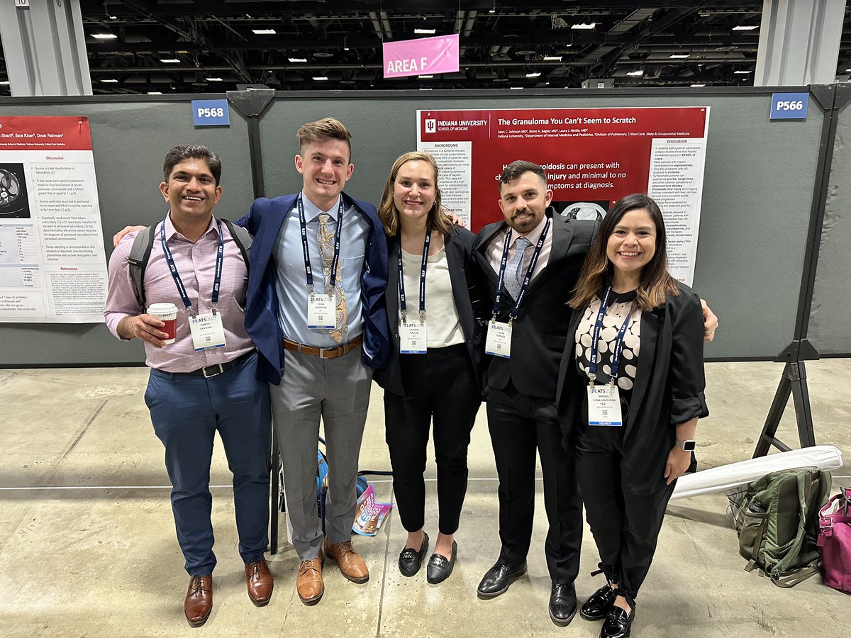 IU Pulmonary and Critical Care Fellowship (@iupccm) on Twitter photo <a href="/IUMedPeds/">Indiana University Med-Peds</a> and <a href="/IUIntMed/">Indiana University Internal Medicine</a> representing at #ATS2023! <a href="/IUMedPeds/">Indiana University Med-Peds</a> and <a href="/IUIntMed/">Indiana University Internal Medicine</a> representing at #ATS2023!