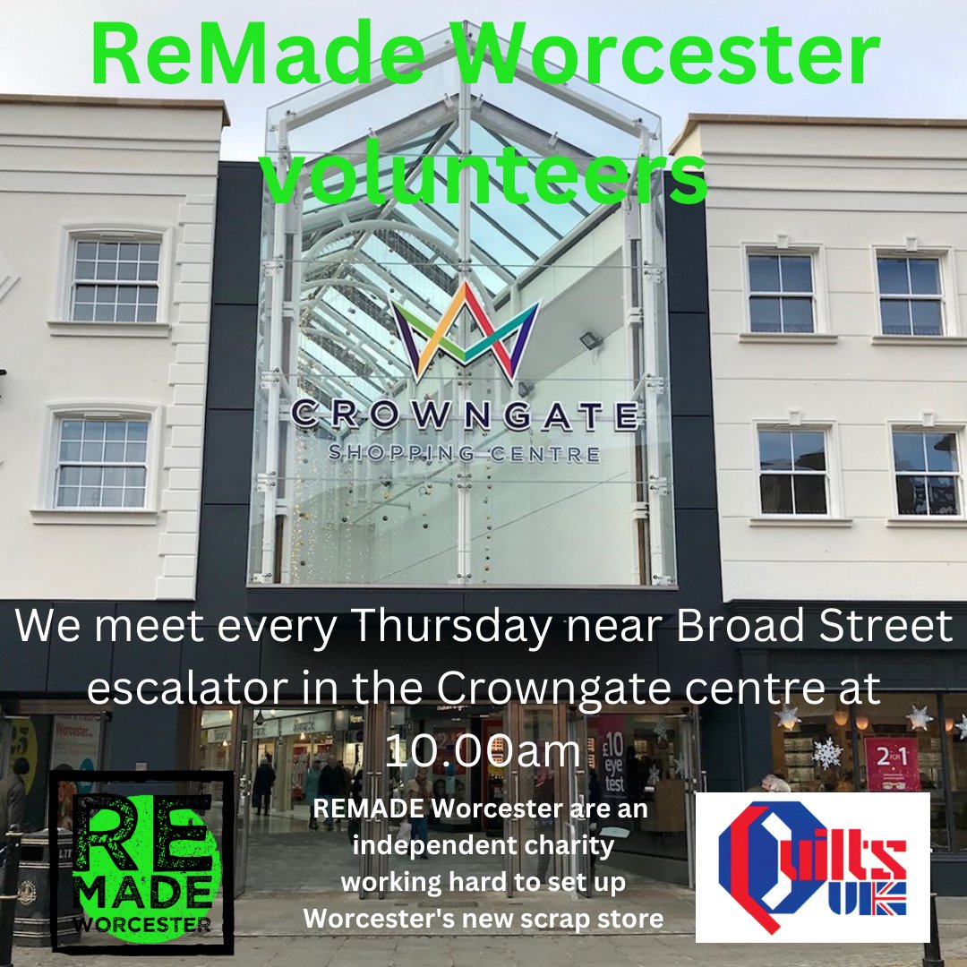 RemadeWorcs's tweet photo. FANTASTIC to chat to so many new people at the Quilt show last week, thank you all for supporting us.
We're a friendly bunch who meet every Thursday  Please join us, we'd love new volunteers !
#WorcestershireHour #recycle #handmade #sustainability #reuse
'#worcester #remade https://t.co/84waAJWb5L