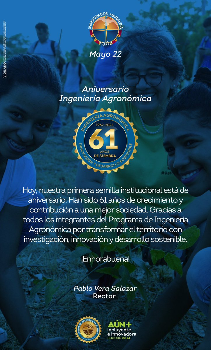La primera carrera con la que nació la <a href="/Unimagdalena/">Universidad del Magdalena</a> hoy está de aniversario. Esa, que literalmente sembró el camino que hoy representa 25 mil frutos dando testimonio que la educación es la respuesta. 

La muestra de una siembra de calidad ha sido Ingeniería Agronómica. 👏🏼🎉🪴