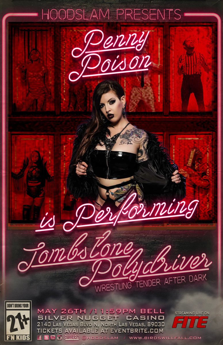 HOODSLAM's tweet photo. DO NOT SHOW YOUR FN KIDS
@PennyPoison13 performs at Tombstone Polydriver: Wrestling Tender After Dark
Fite +:
https://t.co/eYemSgJwj8
Tix:
https://t.co/do8tRPxyB0
#FTF #ThisIsReal #TombstonePolydriver https://t.co/rjNWN7oqQI