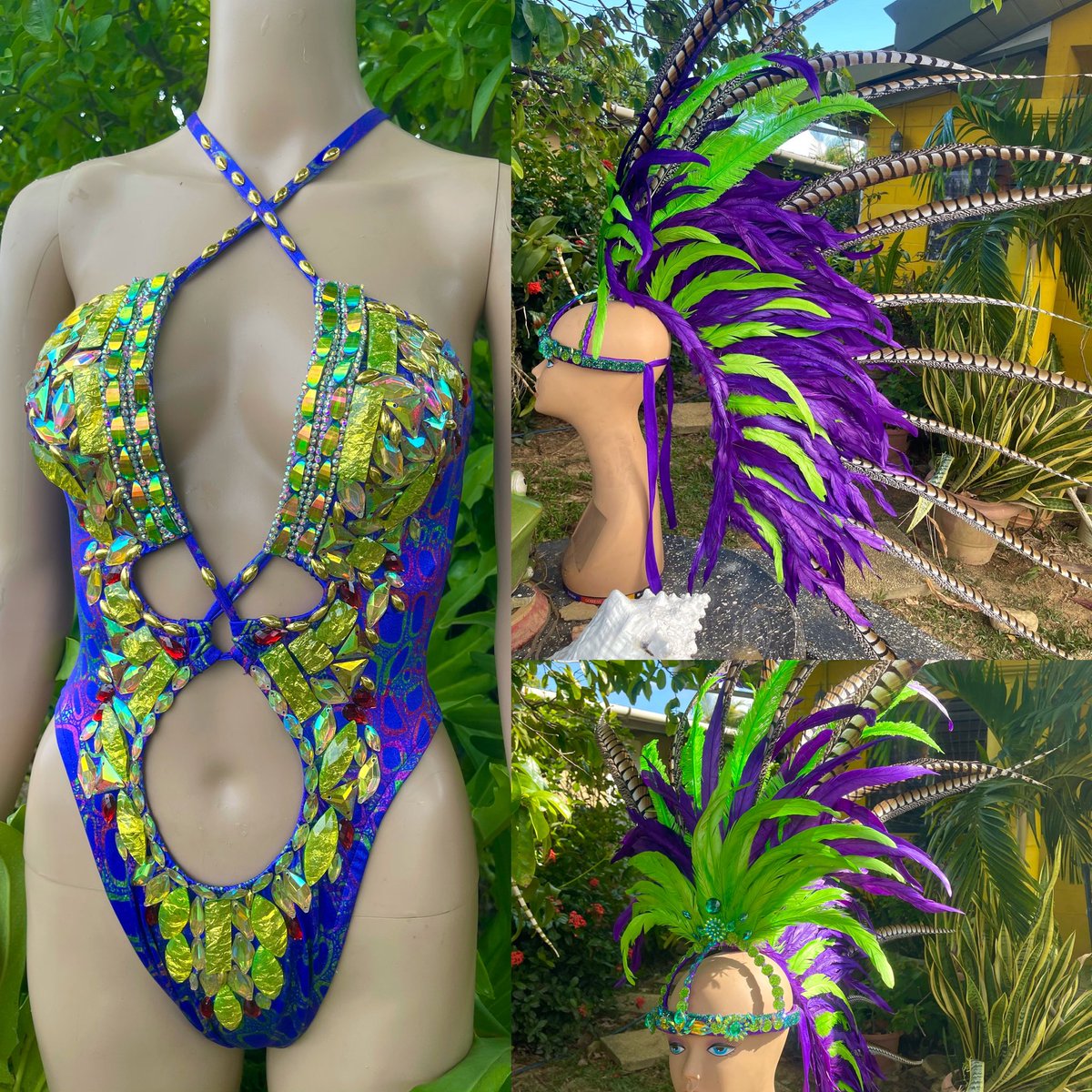 St Lucia Carnival Roll out #gingerwirebras #headpieces #monokini #mohawk #stlucia