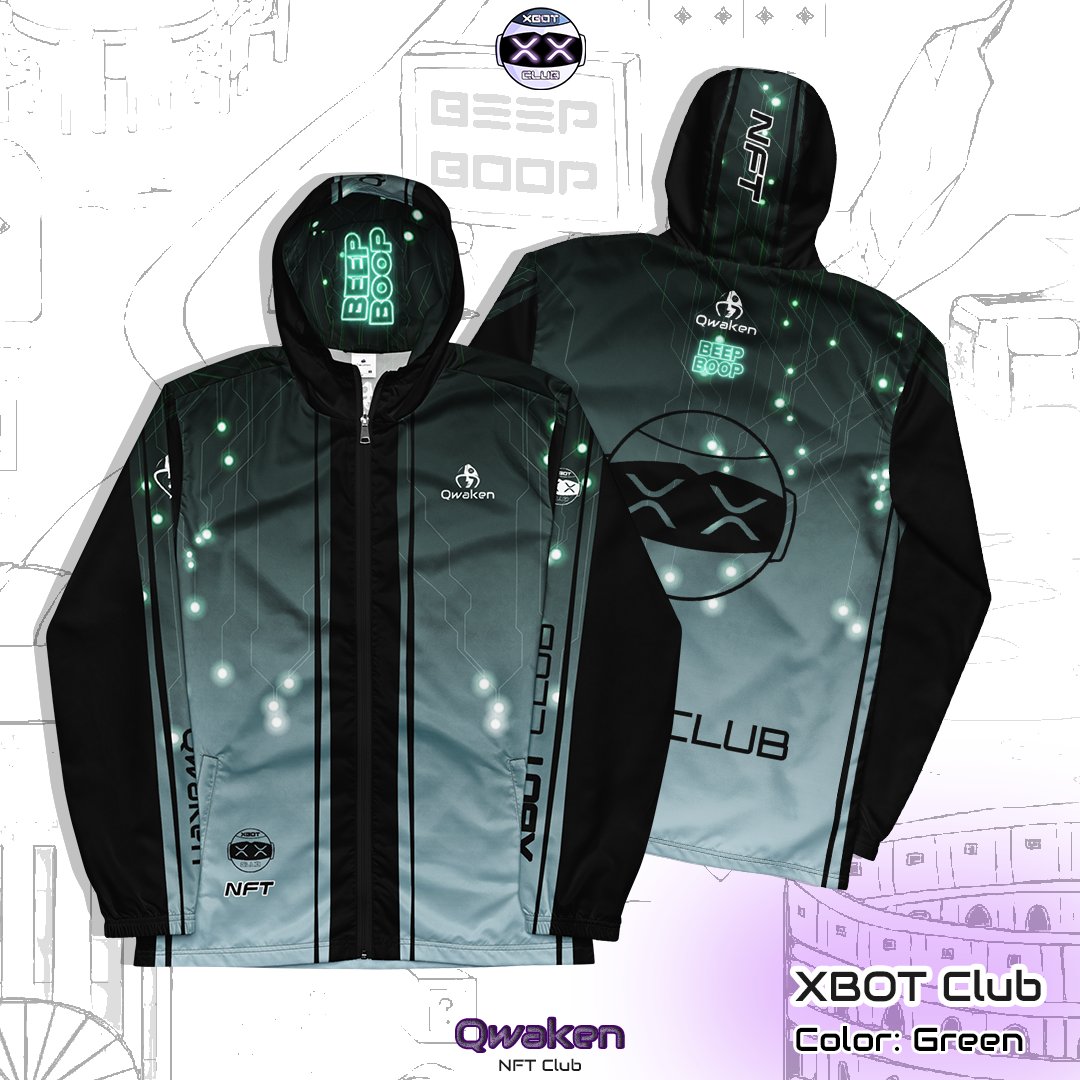 QWKstudio's tweet photo. The new release of #phygital cool hoodies in collab with @XBOTCLUB is now available for order in the members section of https://t.co/SbzIJ1ve0X! 🥳️
Sign up and choose between the #classichoodie, the #windbreaker or the #cooljacket in 3 different designs and 7 different colors!
#BEEPBOOP #QFam! Get your #NFT here https://t.co/v8EtyuNqjW
The #Fashion #Revolution has just began!
#Qwaken #BrandoftheBraves proudly built on the #XRPL.
