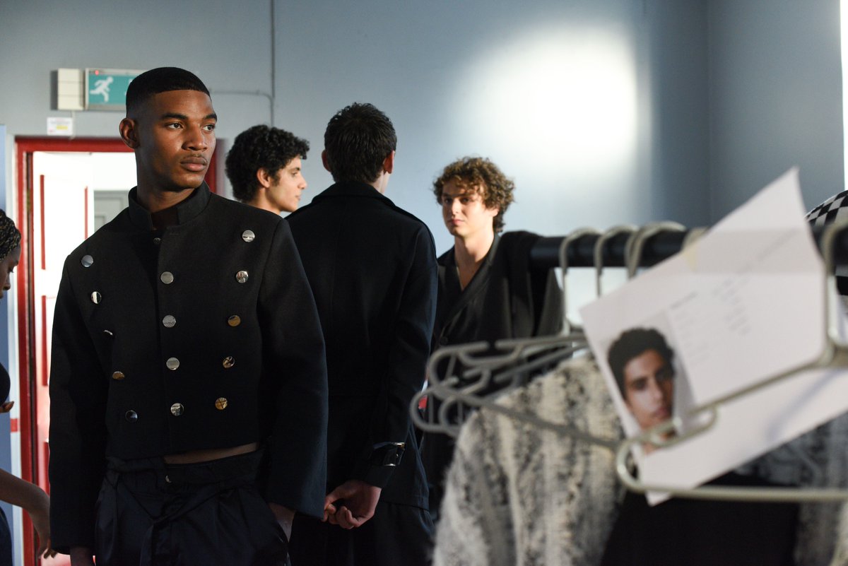 LondonFashionWk: RT Go backstage at London Fashion Week, with designer Justin Cassin, presenting their latest collection with evening event during #LFW 9th-12th June 2023. A celebration of individuality, the label's ethos vouch for diversity and inclusiv…
