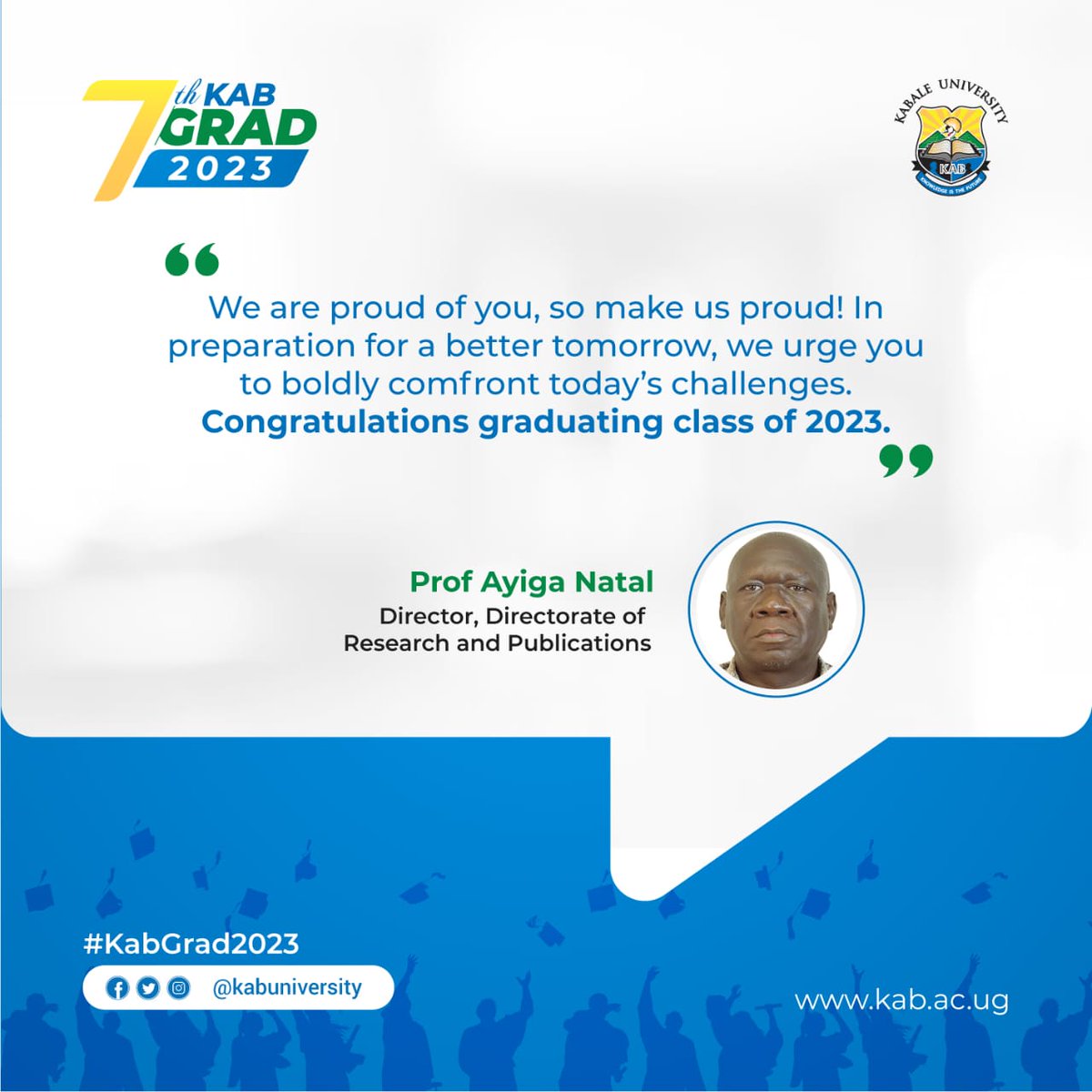 kabuniversity's tweet photo. #KabGrad2023 : Our Directors of Academic Units send their congratulations to the graduating class of 2023 @kabuniversity Hongera sana, félicitations à tous. The 2nd of June should be a celebration of your achievements The #ConvocationatKAB awaits you eagerly. #StudentsatKAB https://t.co/D32fLAErHl