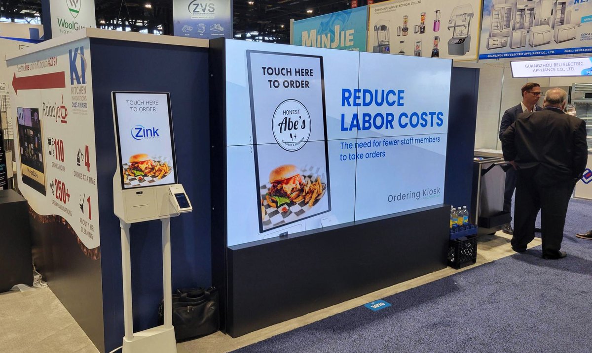 Nanonation's tweet image. Attention attendees! Visit our partner booths Zink 3676, Velocity Merchant Solutions 5531, and the KMA 6475, to explore @Nanonation 's revolutionary ordering kiosk and digital menu solutions. See you there! #2023RestaurantShow #FutureofDining #Nanonation