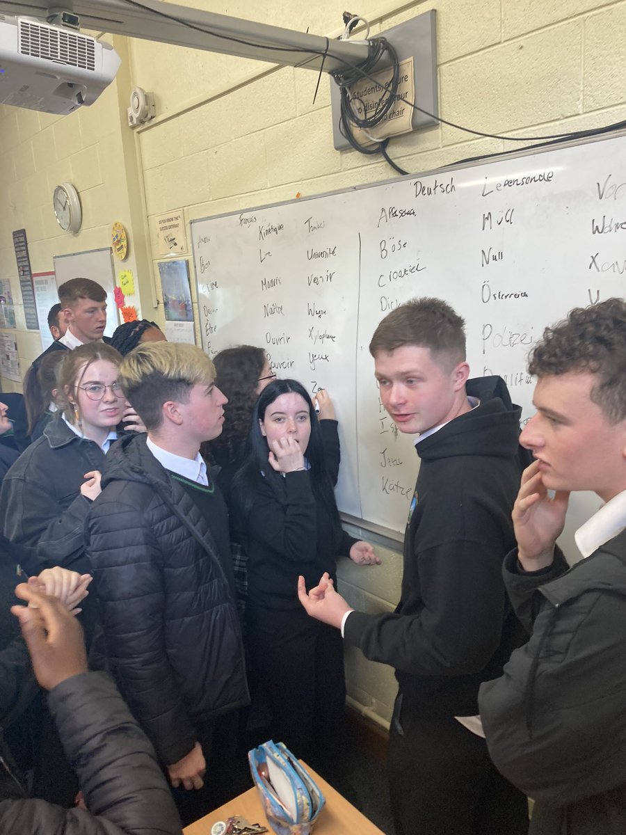 lisajanebuffini's tweet photo. Celebration of 6th year French and German students today in @FingalCC and a good luck from myself and @BourkeMfl. Wishing them all the best in the leaving cert #teamddletb #excellenceineducation #care #mfl https://t.co/eHIzI8jEEL