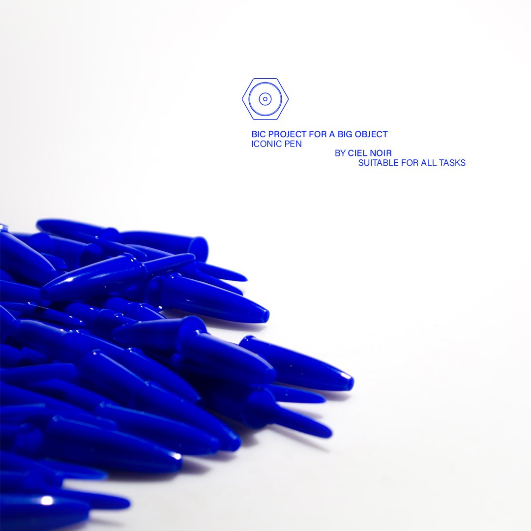 cielnoir_co's tweet photo. BIC PROJECT for a BIG OBJECT 🔵

Revisite d'un objet que vous avez tous eu en main : le stylo cristal de BIC. https://t.co/8rKrsKK3uJ