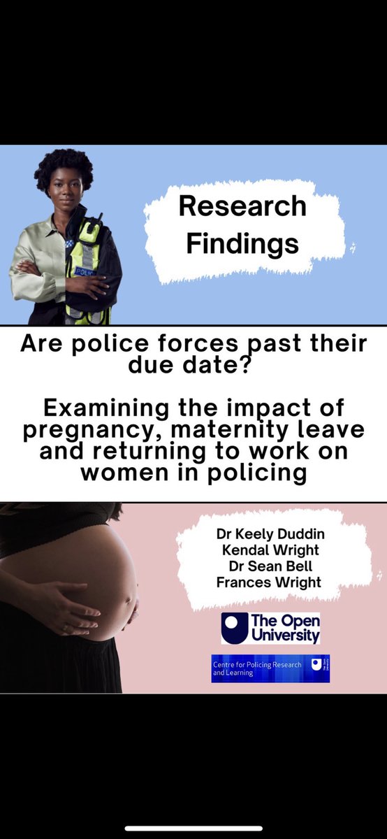 Pregnant & working mothers deserve workplace support & recognition. We firmly believe that a career in policing should never result in the unjust “motherhood penalty”. Today we share our research on maternity experiences in policing: linkedin.com/posts/dr-keely… @kendal_e_wright