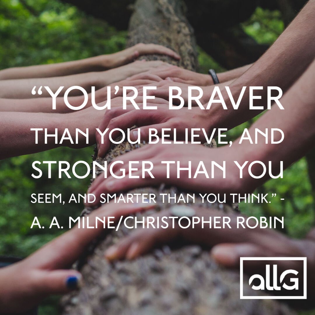 AllGEssentials's tweet photo. “You’re braver than you believe, and stronger than you seem, and smarter than you think.” – A. A. Milne/Christopher Robin

#ALLG #BeBrave #Inspiration https://t.co/kphmJyox6x